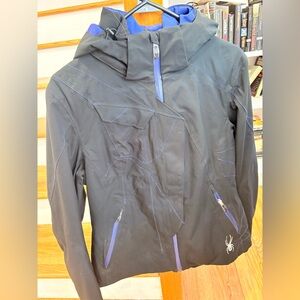 Spyder Black Jacket with Blue Lining